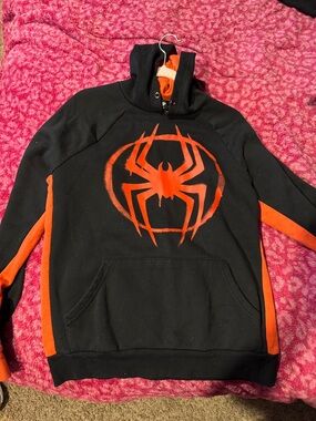 Black & red Miles morales atsv Pullover Hoodie small